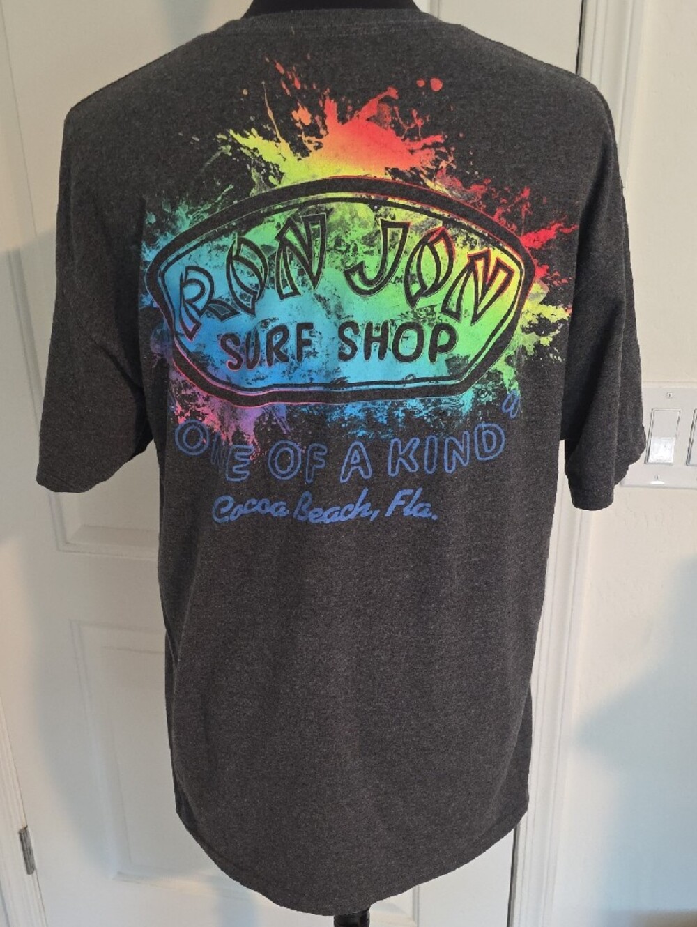 Ron Jon Charcoal Gray Short-Sleeve Tee with Neon Logo - Picture 3 of 5